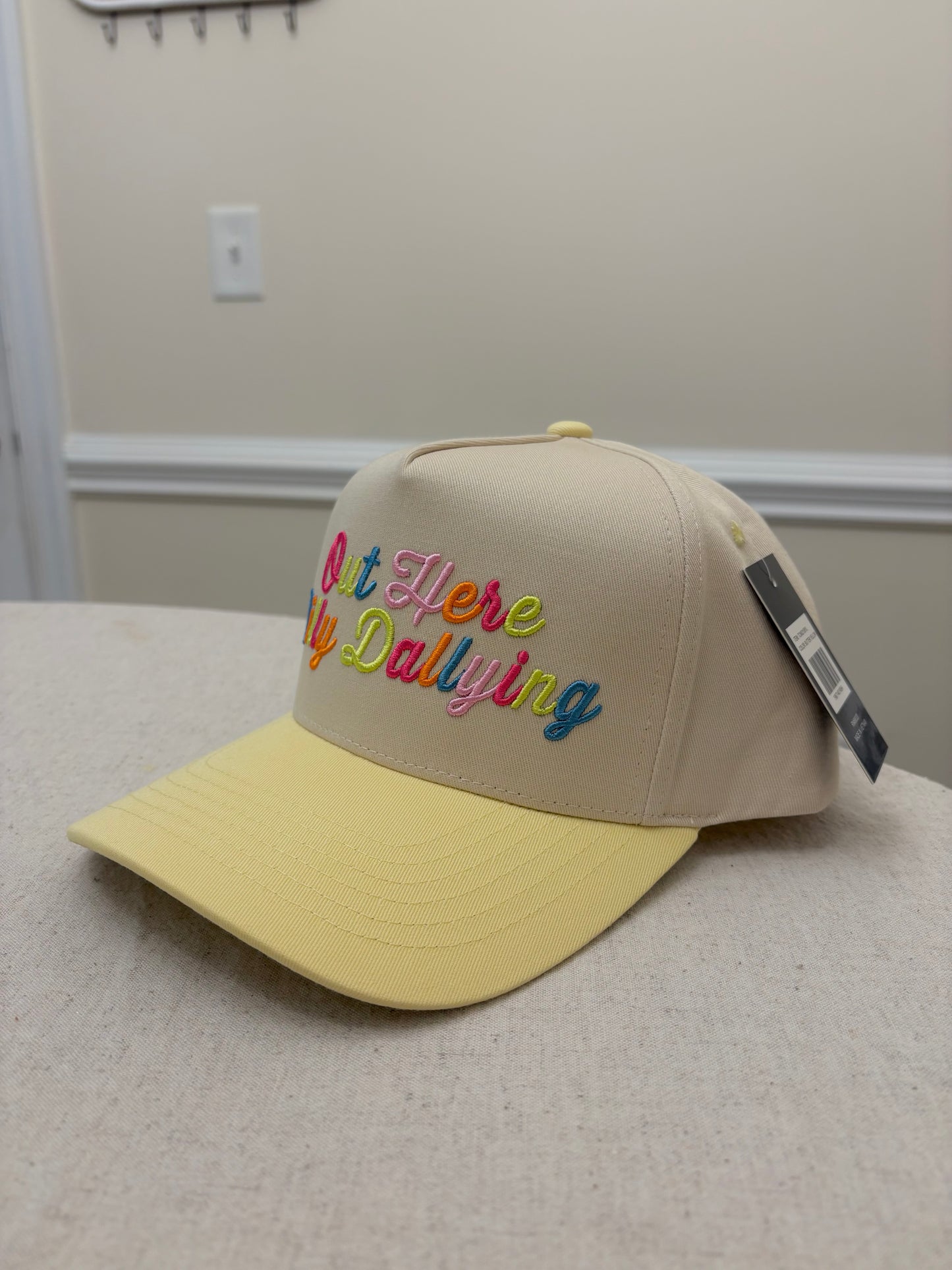 Buttercream dilly dallying trucker hat