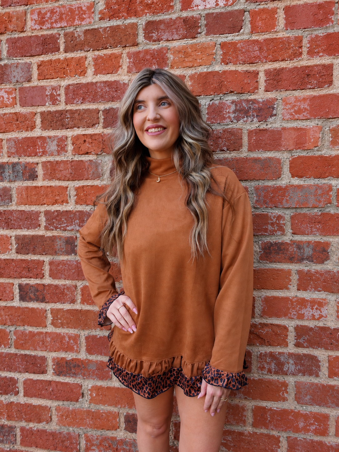 Leopard Mock neck dress