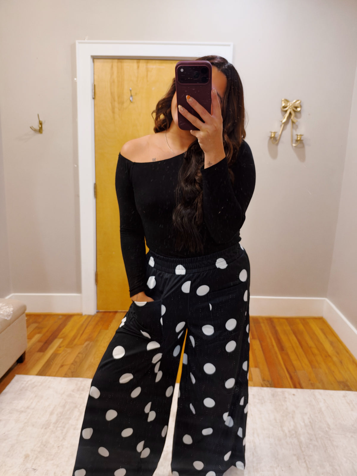 Black and White Polka Dot Pants